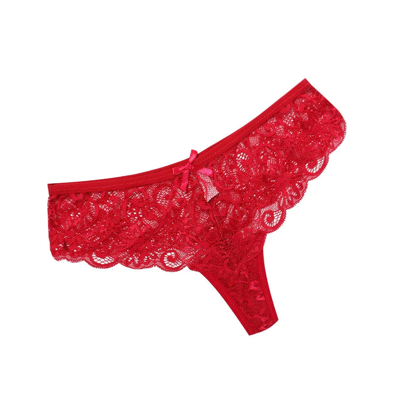Women's Panties Elegant Lace Transparent Underwear Hollow Out Female Low Waist Briefs Breathable Lingerie Intimates Underpants