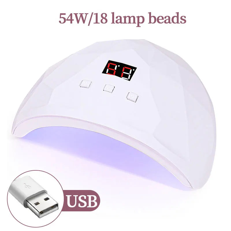 LULAA 18 UV LEDs Gel Nail Drying Lamp Mini LED Screen Nail Phototherapy Machine Professional Manicure Tool Salon Equipment