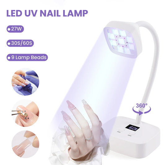 Rechargeable Sun uv Led Nail Lamp Professional uv Light for Gel Nails,Mini Nail Dryer Led uv Light Lamp for Nail Art Salon
