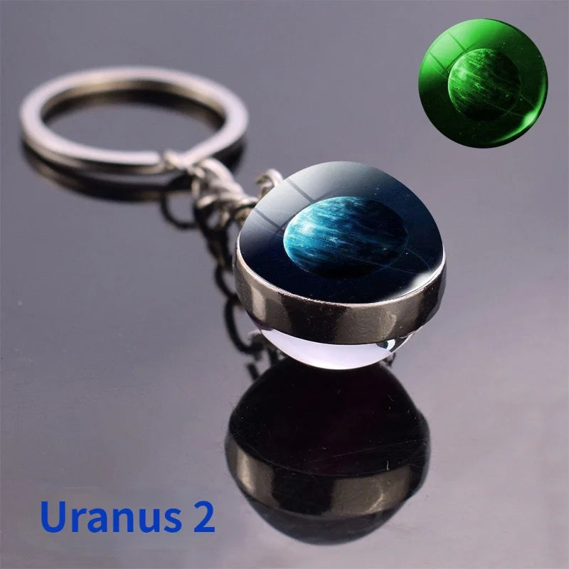 Schlüsselanhänger 2025: Solar-System Glow-Dark - Galaxy Nebula Collection