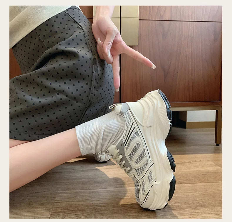 YBQJOO Sneaker Atmungsaktiv - Größe 36-41 Sohle Gummi