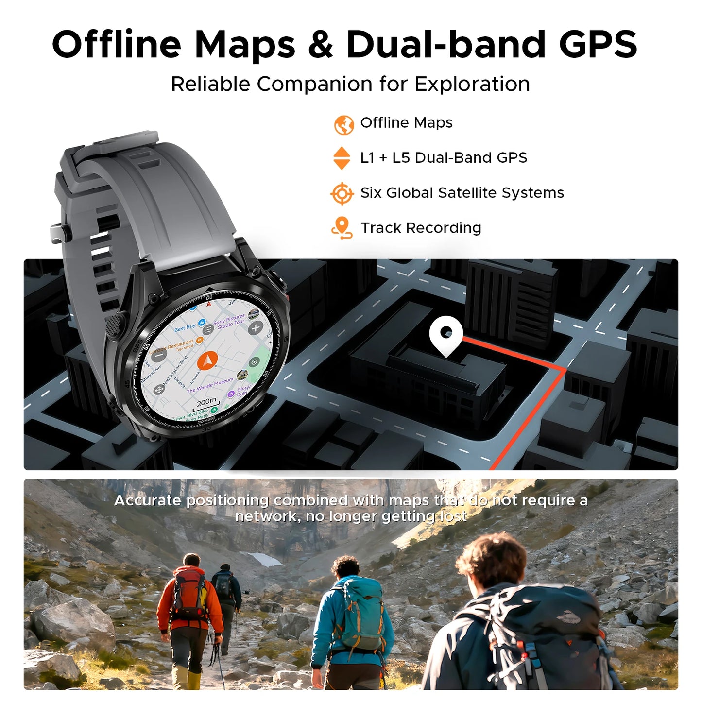 DOOGEE ANYWISE W1 PRO Smartwatch 5ATM - Kapazität 350 mAh, Display 1,4