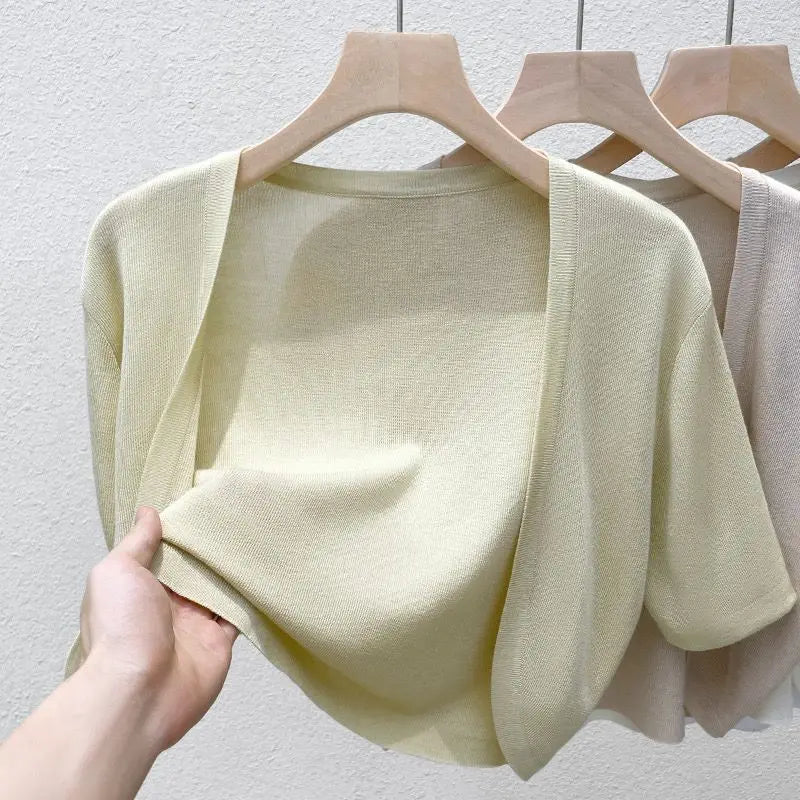 CN Strickjacke Sonnenschutz - Material Viskose, Slim Fit, Größe M