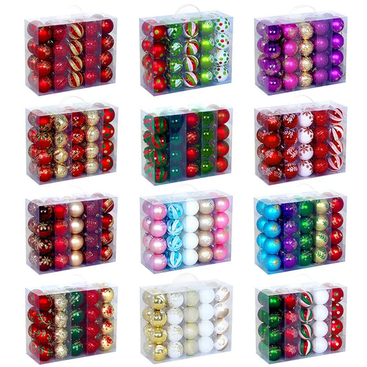 Neues Weihnachtsball-Set Handbemalt - Kapazität 40 Stück Ø6 cm