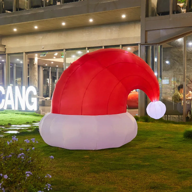 Christmas Inflatable Model,climbing Wall Santa Claus Glowing Inflatable Model, Outdoor Garden Scene Decoration Hanging Ornaments