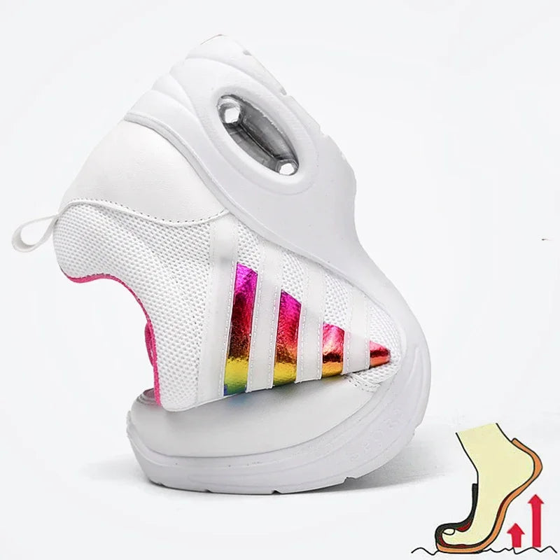 Dance Sneakers for Woman Jazz Shoes Mesh Modern Outsole Dance Sneakers Breathable Lightweight Dancing Fitness Shoes for Women