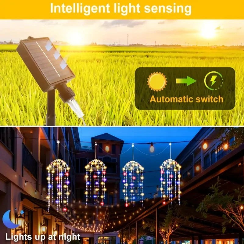 OSIDEN Jellyfish Solarleuchten - IP65 LED Außenlicht NiMH Akku, Solar