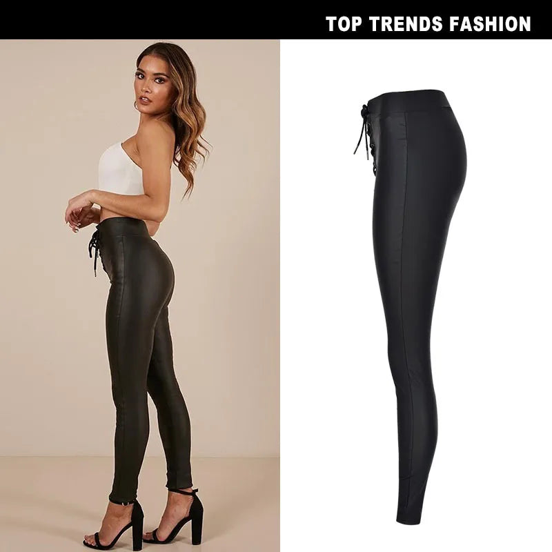 FujianCraft Leggings High Waist - Vollänge Elastisch Denim