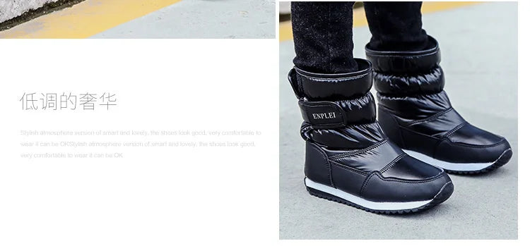 Kinder-Schneestiefel, 2025, Herbst-Winter-Wolle, warm halten, Kinderstiefel, Marke, modisch, wasserdicht, rutschfest, Baumwollschuhe für Mädchen und Jungen