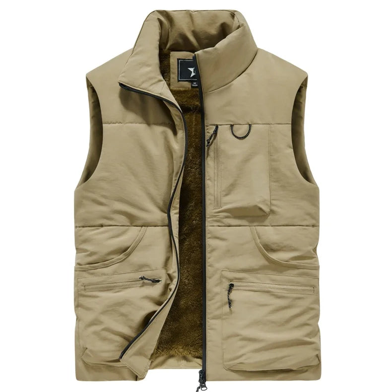 Mode 6XL Warme Fleece-Weste - Ärmellos, Polyester, Winter