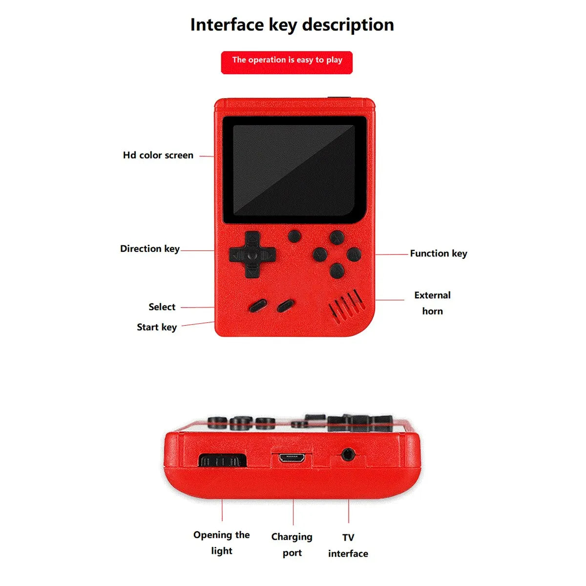 Retro-Spielkonsole 2025: Handheld Classic-Games - Children Gaming Collection