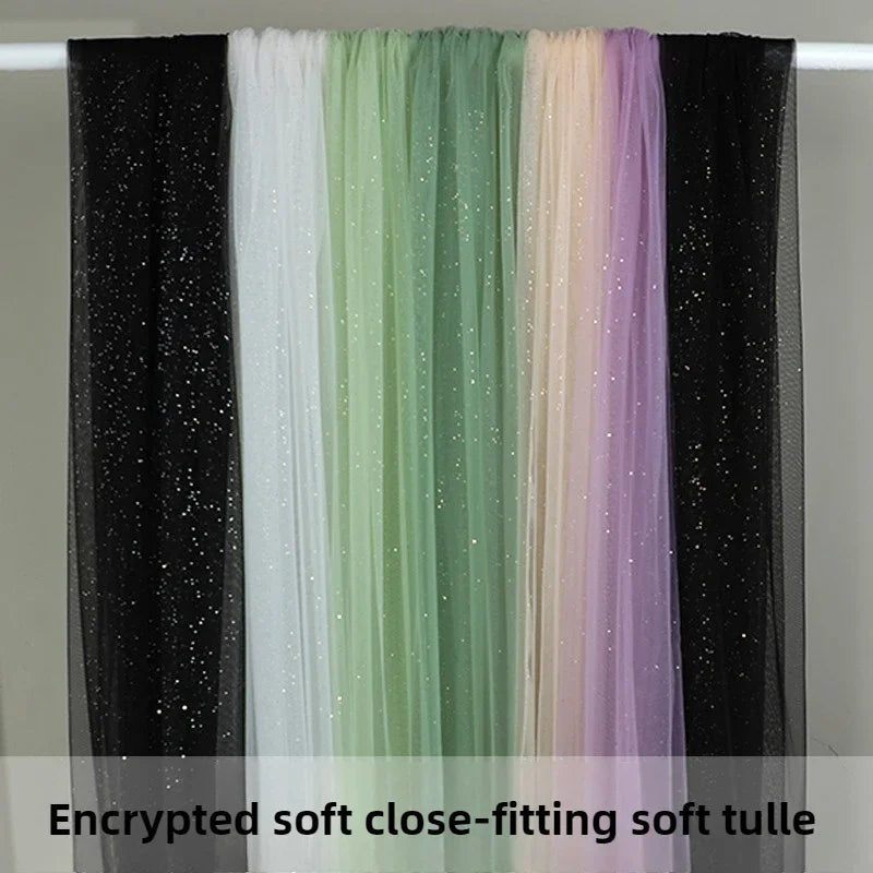 TüllPro Glitzer-Tüll - Chiffon Polyester 160cm Reißfest
