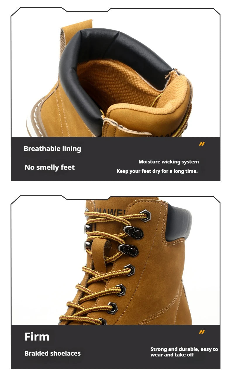 Încălțăminte de siguranță CN Zhejiang, rezistentă la impact și perforare - Mărimea EU 41-46, închidere cu șireturi, până la gleznă