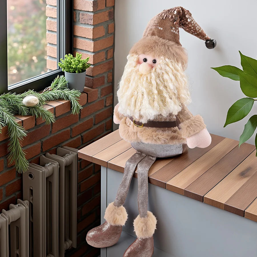 CN Santa Claus Puppe - Stoff-Weihnachtsdeko - Größe 25 cm, Handarbeit