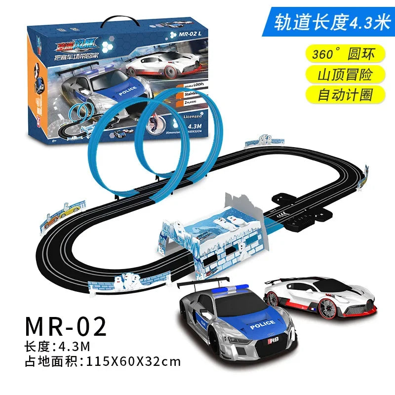 Railway Track Toy Set Racing Track Electric Double Remote Control Car Interactive Autorama Circuit Voiture Toy For Boy Children