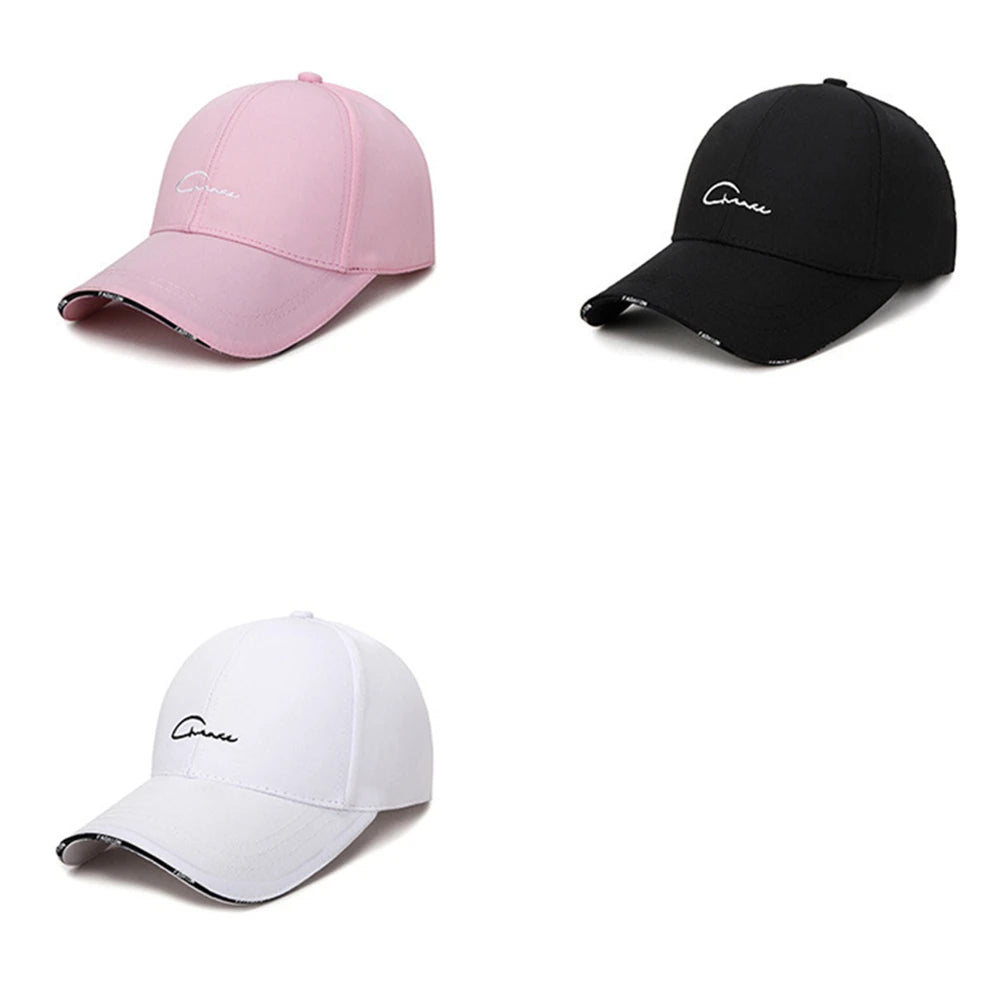 Hat Men and Women Spring and Summer Baseball  Hipster Wild  Black and White Leisure Travel Sun Protection Cap