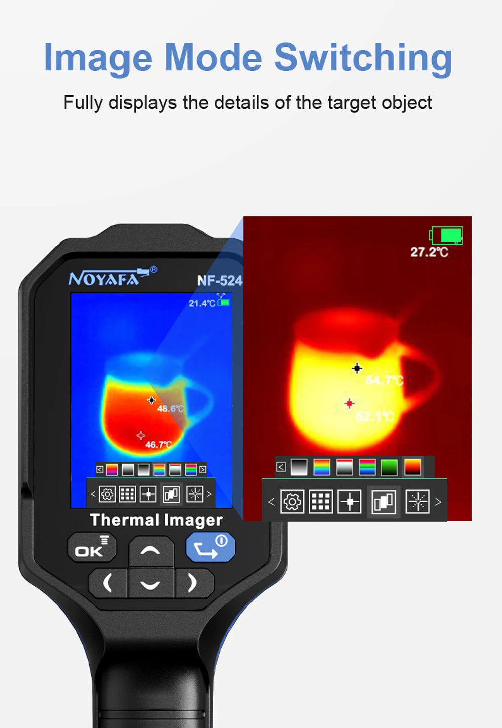 NOYAFA Infrarot Wärmebildkamera 120x90 Thermal Imaging Camera NF-524 Thermal Imager Pipeline Leak Automotive Inspect Tools