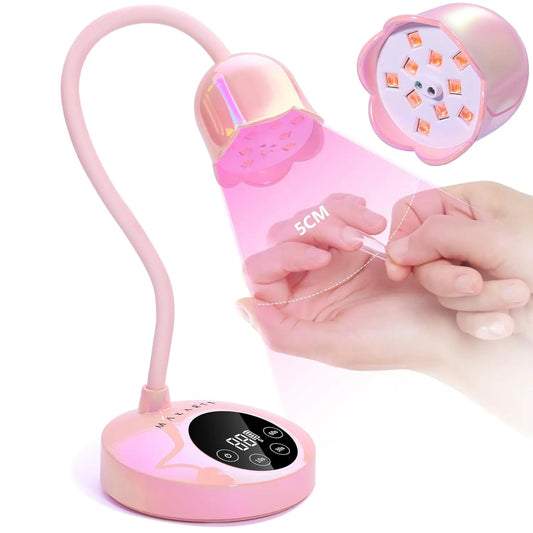 Makartt UV LED Nail Lamp Rechargeable Mini UV Light for Gel Nails Polish Fast Curing Goosenecks UV Lamp 10W Equitment Manicure