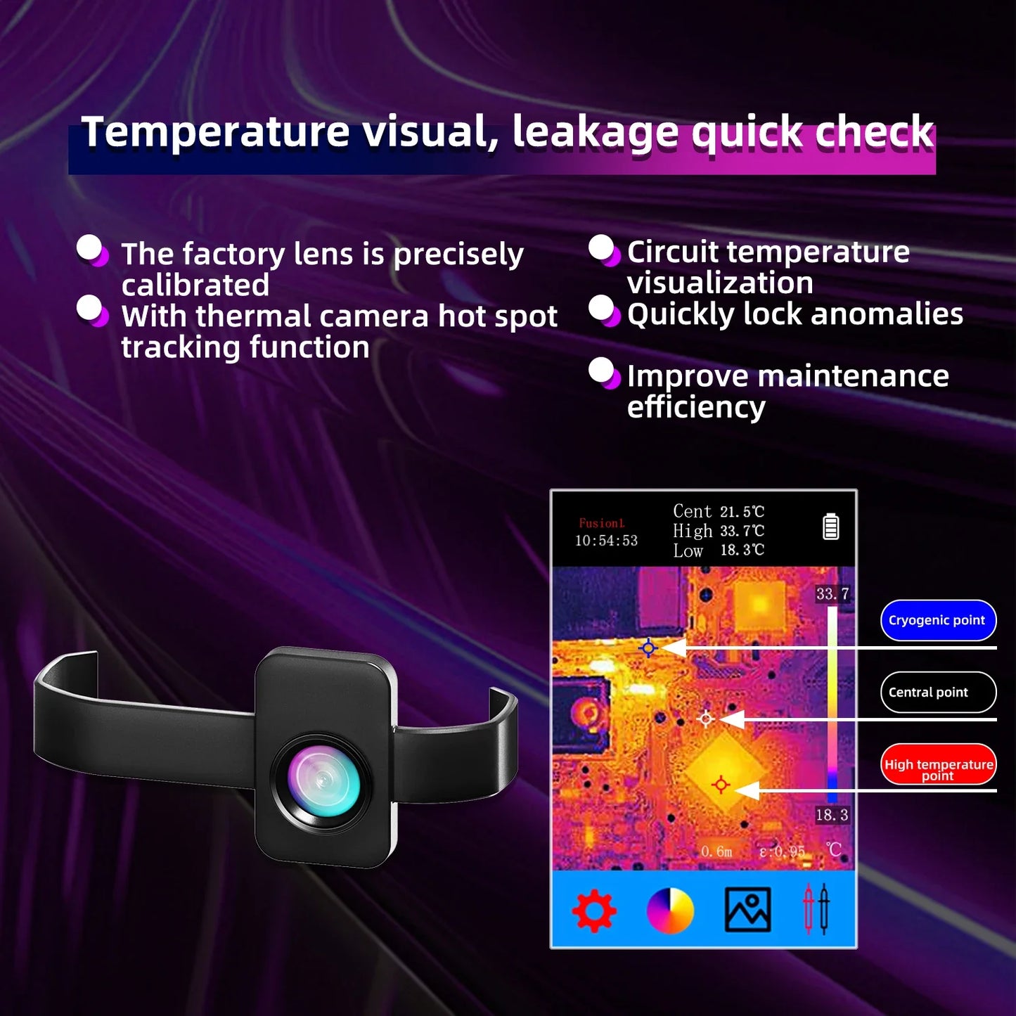 Cameră de termoviziune 2025: BSIDE SH7 320*320 Cameră de termoviziune 20000 de numărări - Multimetru digital cu ecran tactil 2 în 1 Cameră IR Reparații lentile macro Colecție PCB