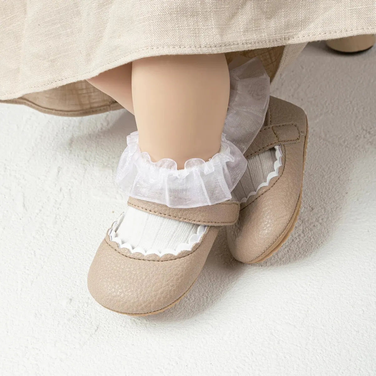 Frühling Herbst Baby Mädchen Prinzessin Schuhe 2025 - Rutschfeste Gummisohle Erste Laufschuhe - Komfortable Kleinkind Ballett Pantoletten