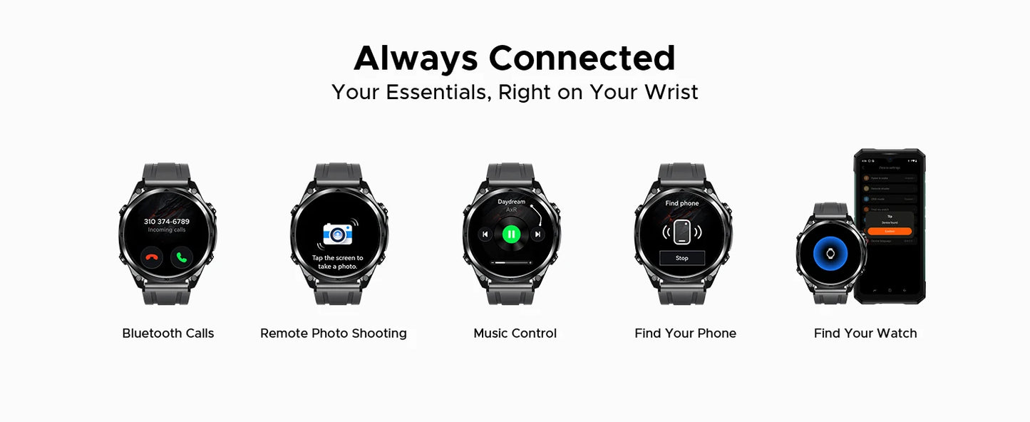 DOOGEE ANYWISE W1 LITE - Akku 8-12 Tage, 5ATM, 1,43Zoll