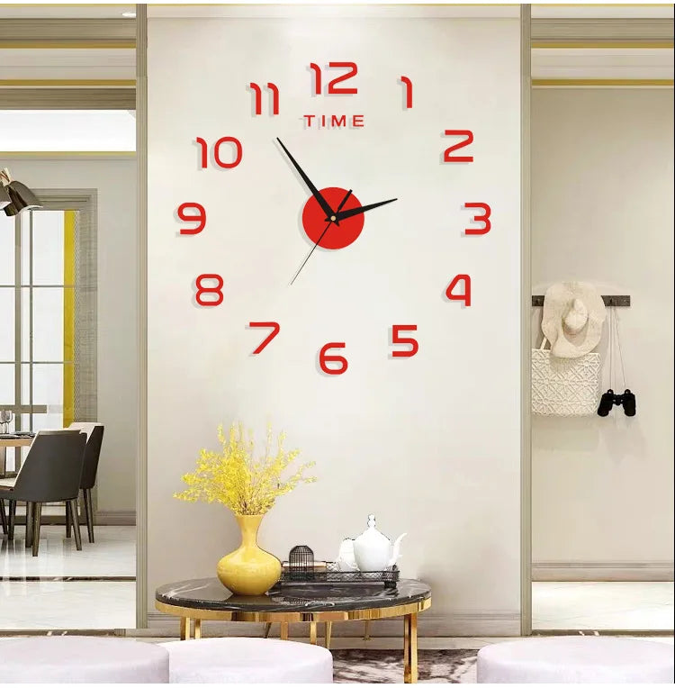 Choice DIY Quarz Uhr Spiegel - 40cm Acryl Pflanze Groß