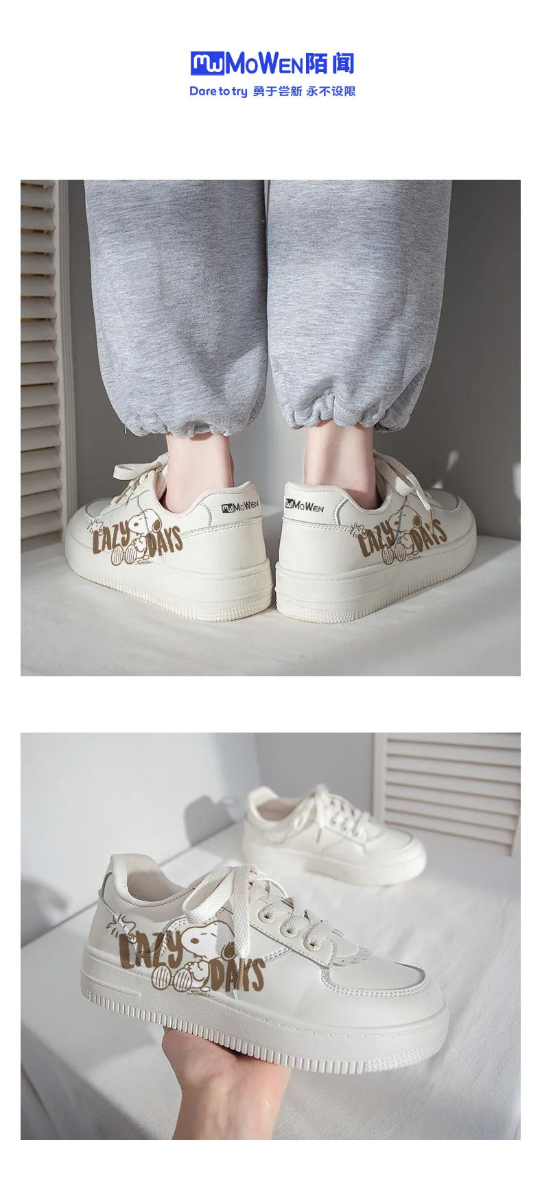 Snoopy Women Casual Shoes Fashion Breathable Walking Flat Shoes Woman White Graffiti Sneakers Women Tenis Feminino Female Shoes