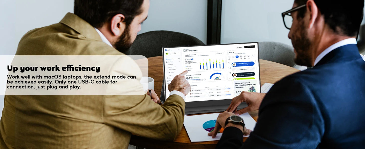 UPERFECT 15,6 Zoll Touch Monitor - Aufl. 1920x1080, 300 CD/M2, 60 Hz