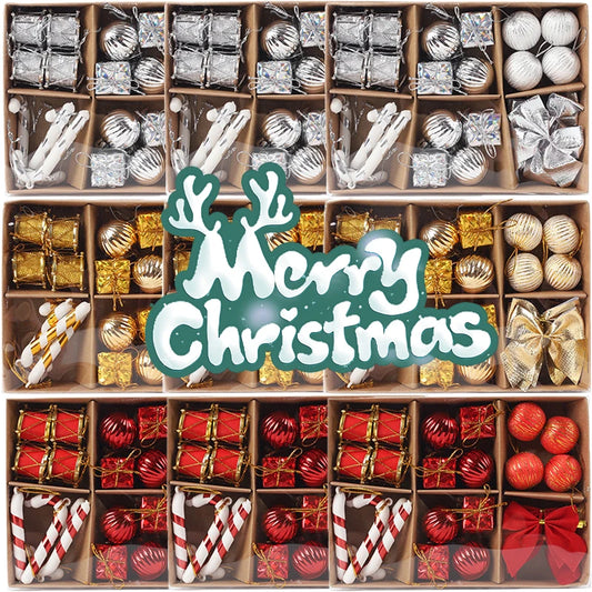 Choice Kugelset Rot-Gold Glitzer - 24 Stück, Ø2 cm