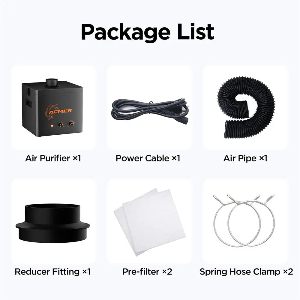 ACMER AP220 Geräuscharmer Luftreiniger - 210 M3h 3Schicht Filter by Golden Bridge Store