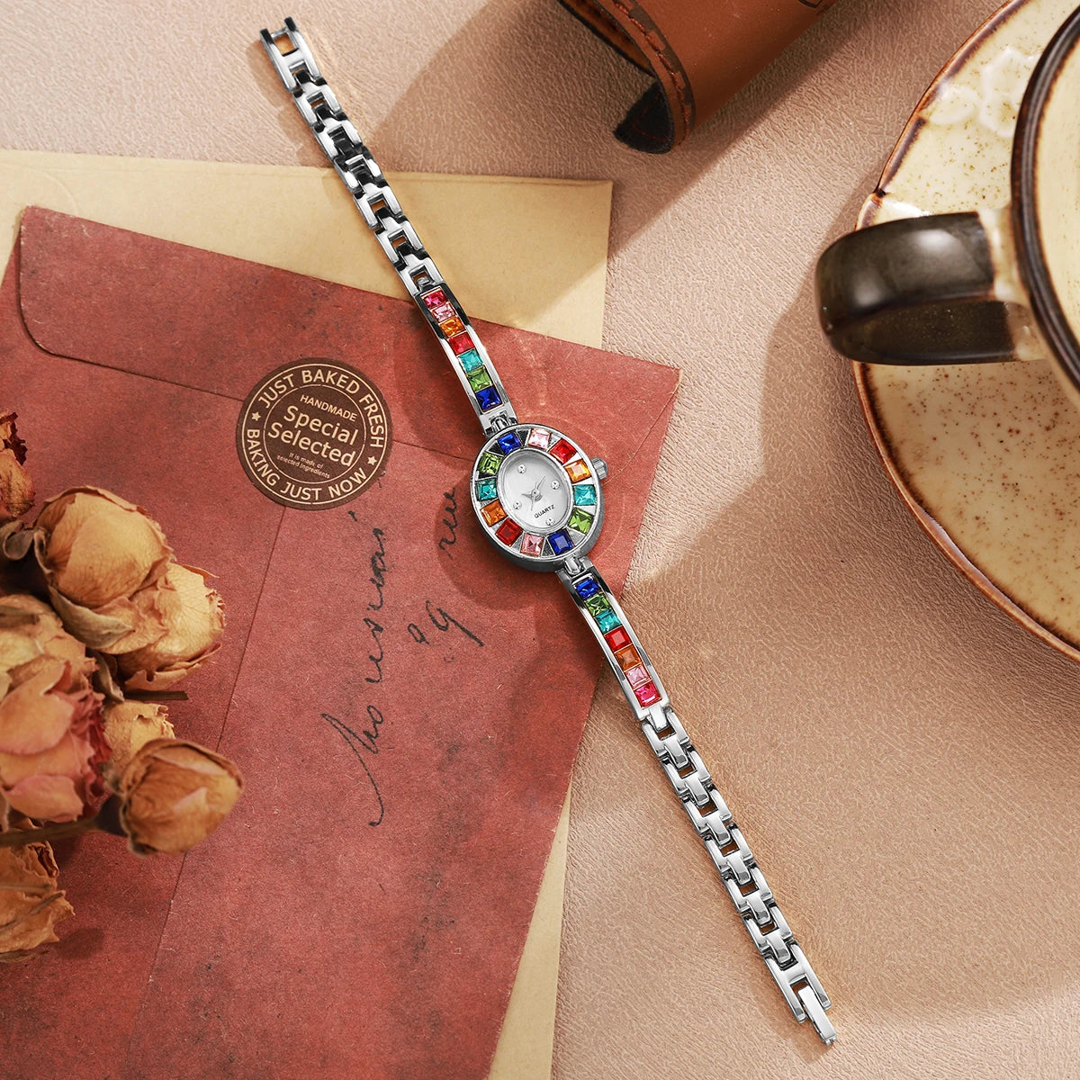 Damen-Uhr 2025: Luxury-Rhinestone Fashion-Bracelet - Girls Clock Collection