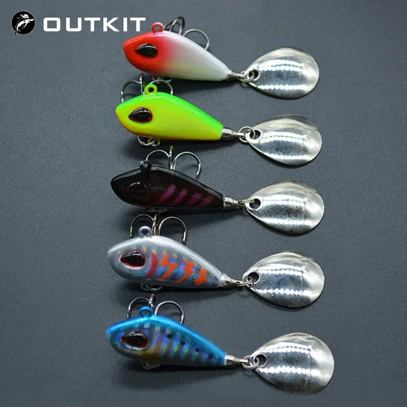 OUTKIT Neuer Metall Mini VIB Mit Löffel Angelköder 6g10g17g25g 2cm Angel Tackle Pin Crankbait Vibration Spinner Sinkend Köder