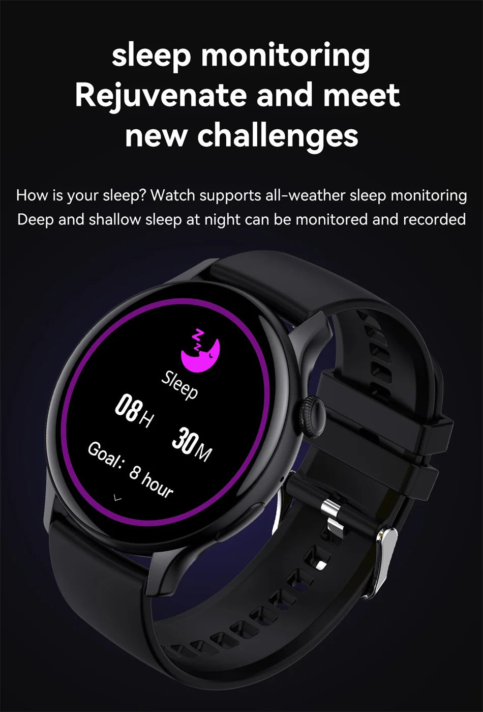 NFC Smartwatch AMOLED HD GPS - 220–300 mAh, 1,43 Zoll Display, 5 Tage Akku