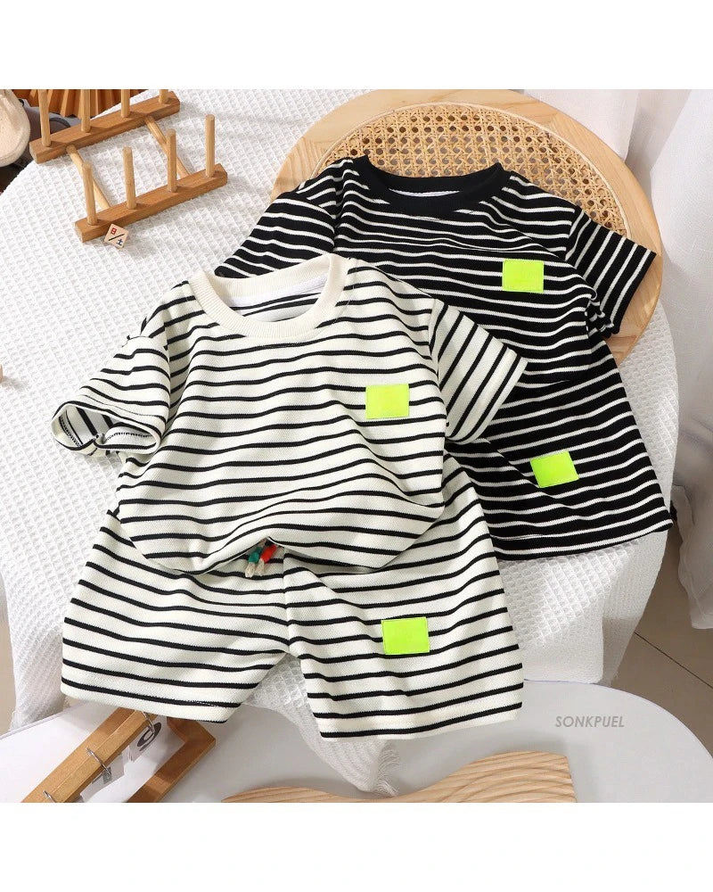 Sonkpuel Kinder Kurzarm Sommer Set - Polyester Größe S M