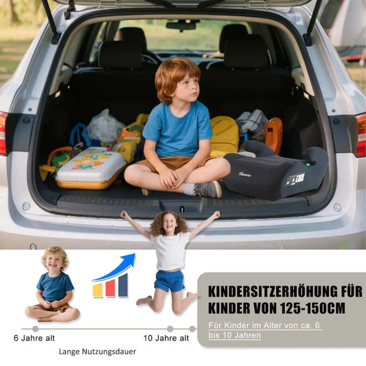 Kinderautositz Booster Dreipunktgurt Tragbar Für 125 Bis 150 cm