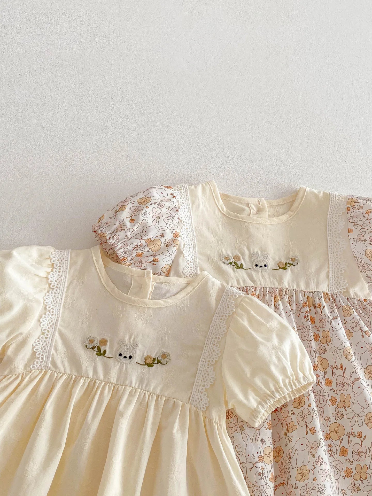 NELNKAGHY Kleid Spitze Baumwolle - Floral Prinzessin Gr 80