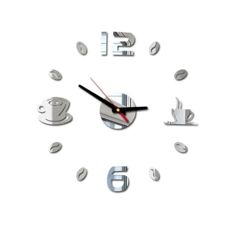 Digital Wall Clock Sticker Modern Design Clock DIY Clock Wall Kitchen Clock Living Room Home Decor Diy  Living Room Quartz Needl