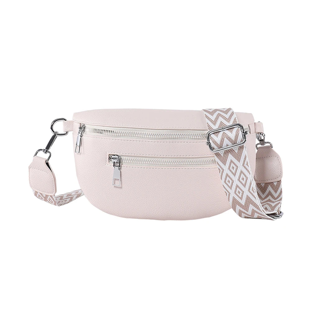 Stylische Damen Crossbody Tasche Breiter Gurt - Mode Sling Bag Multi-Taschen - Münzen Handy Reise Outdoor