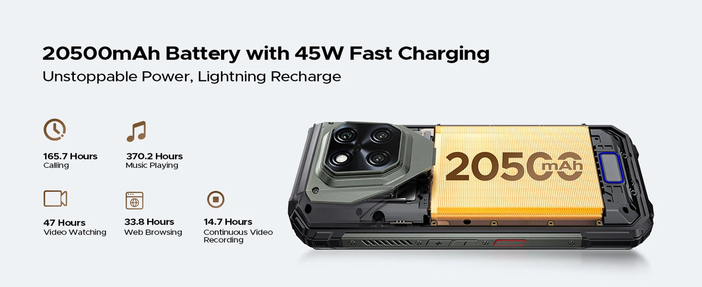 DOOGEE V Max LR Laser-Entfernungsmesser - 20500 mAh, 45W, 6,78 Zoll