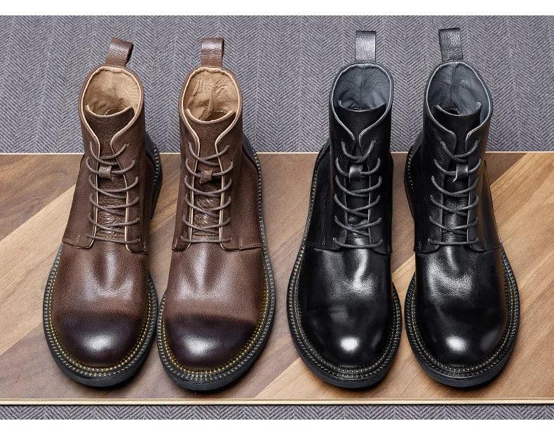 Handmade high quality soft leather boots in British style
