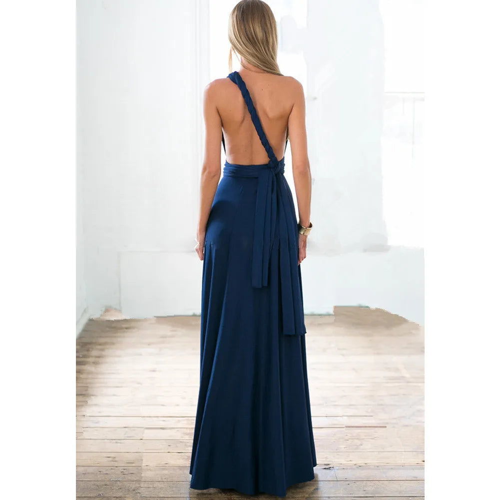 Sexy Women Boho Maxi Club Dress Red Bandage Long Dress Party Multiway Bridesmaids Convertible Infinity Robe Longue Femme