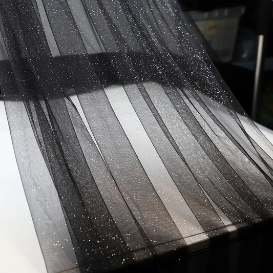 TüllPro Glitzer-Tüll - Chiffon Polyester 160cm Reißfest