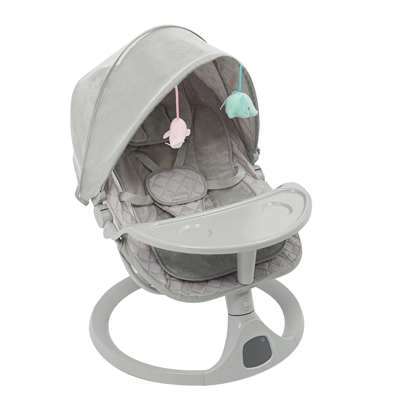 Babyschaukel Bluetooth Steuerung 4 Timer 0 Bis 18 Monate Hellgrau