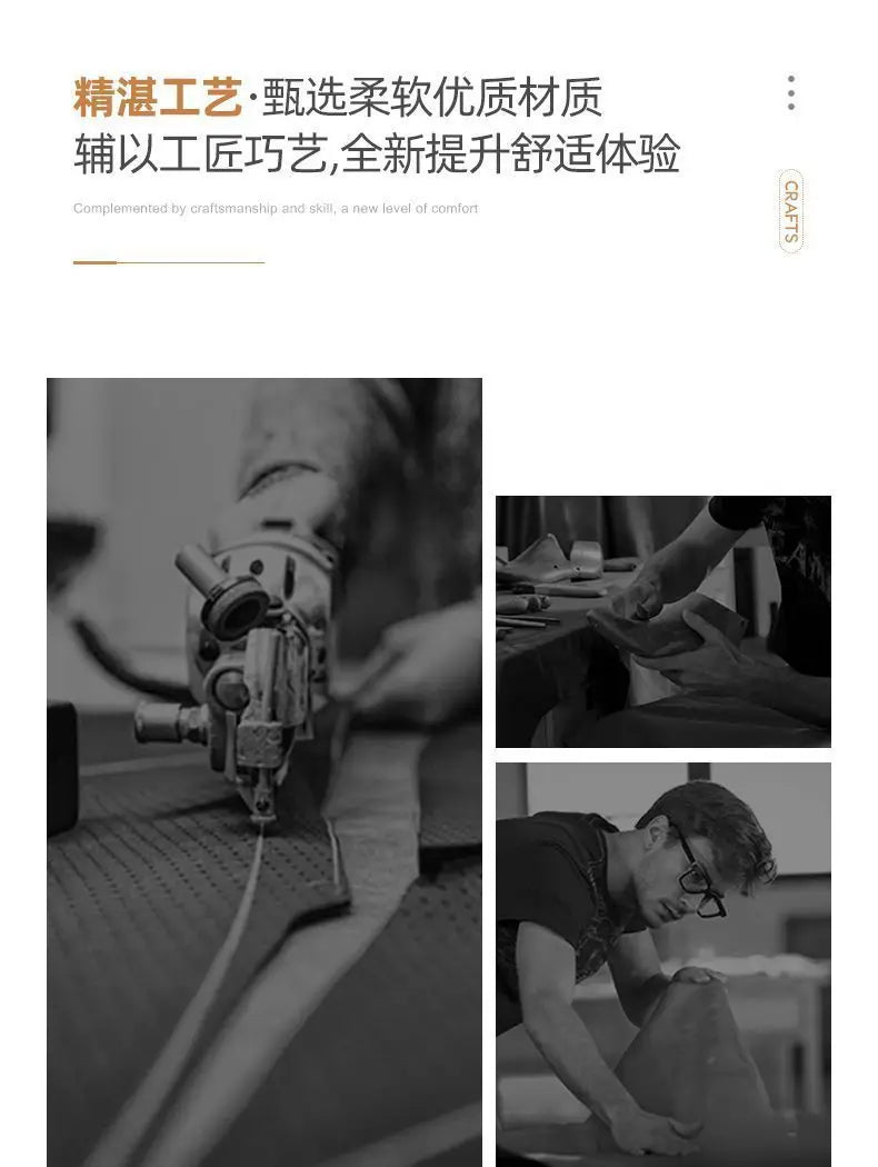 DUTRIEUX Lederstiefel Bequeme Plattform - Größe EU 42-46, EVA-Innenbett, Rutschfeste PU-Sohle