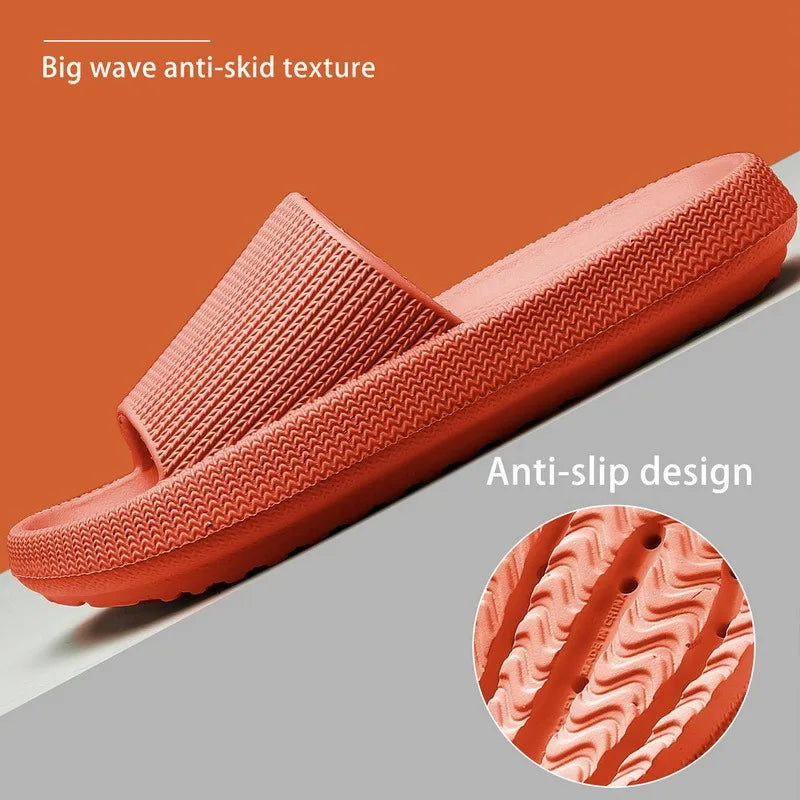 Frauen Dick Plattform Cloud Hausschuhe Sommer Strand Eva Weich Sohle Slide Sandalen Freizeit Männer Damen Innen Badezimmer Anti-Rutsch Schuhe