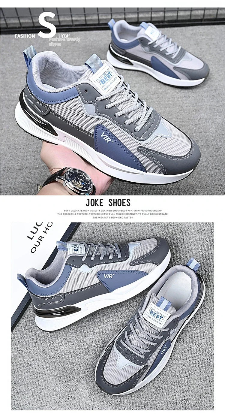 Men Shoes 2024 New Fashion Sneakers for Men Leather Shoes Comfort Lightweight Casual Shoes Outdoor WalkingFootwear