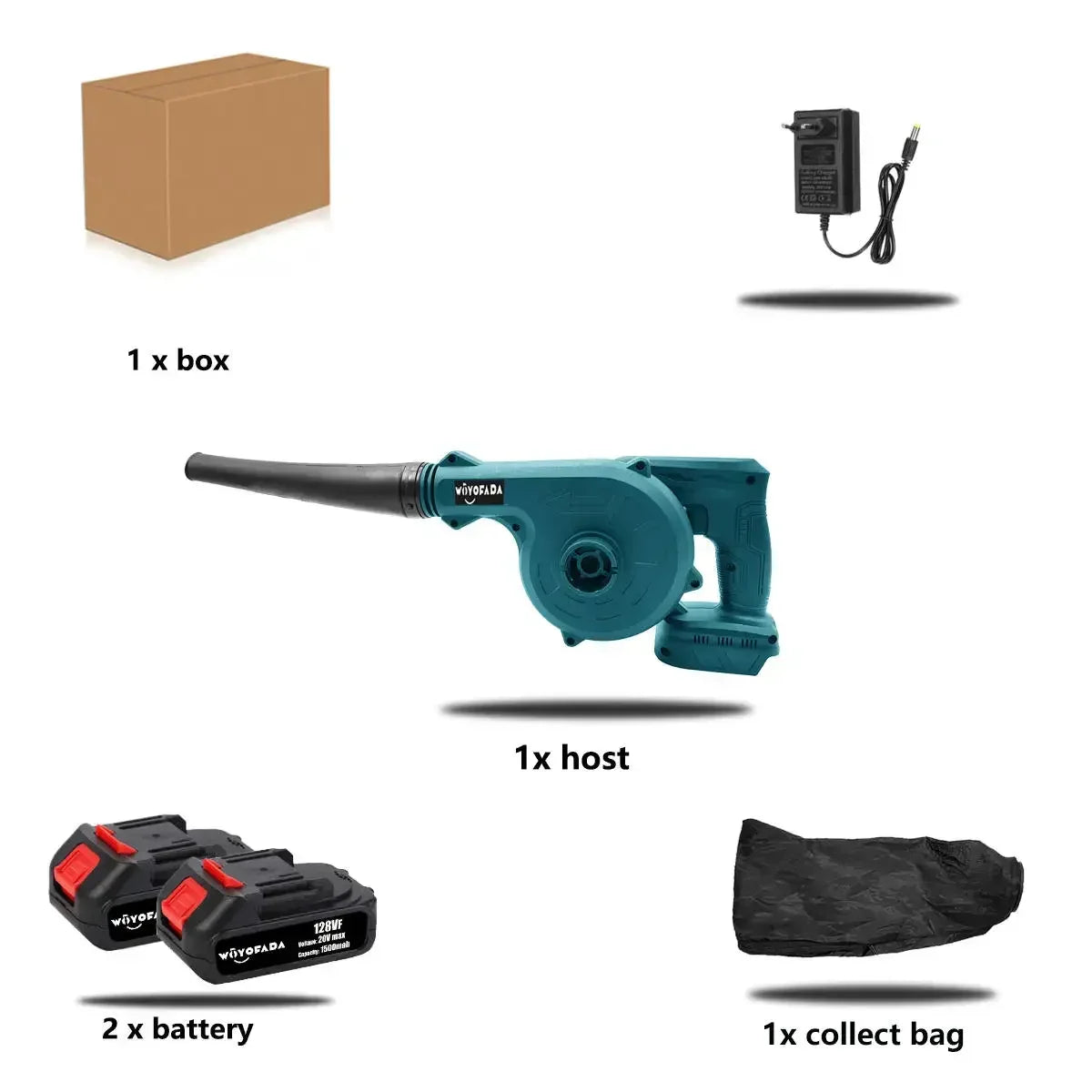 WOYOFADA 2in1 Akku Laubbläser - 18V Makita Kompatibel