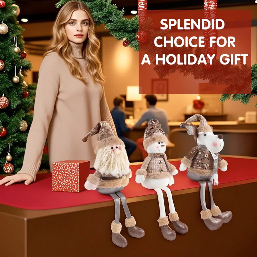 CN Santa Claus Puppe - Stoff-Weihnachtsdeko - Größe 25 cm, Handarbeit