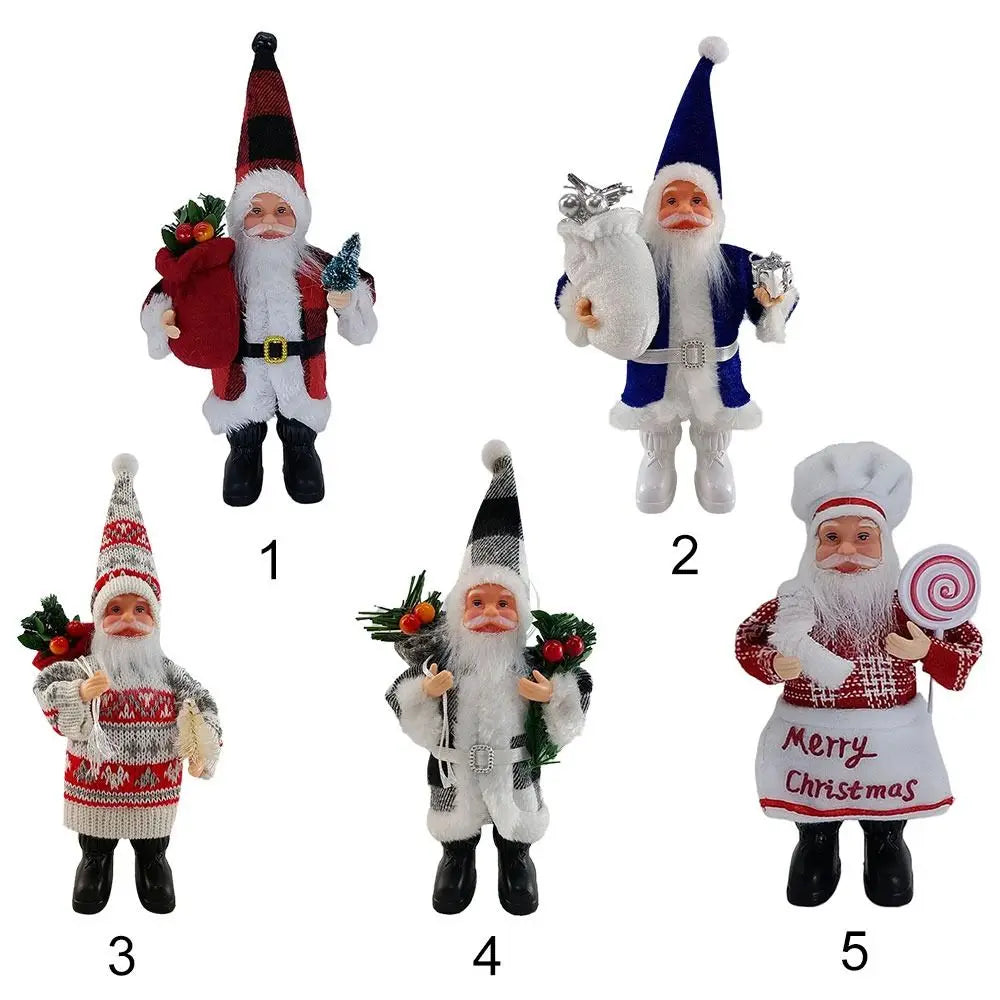 1pc Christmas Decoration Standing Santa Claus Statue Xmas Tree Oranments Hanging Pendants Desktop Adornment Party Supplies Gift