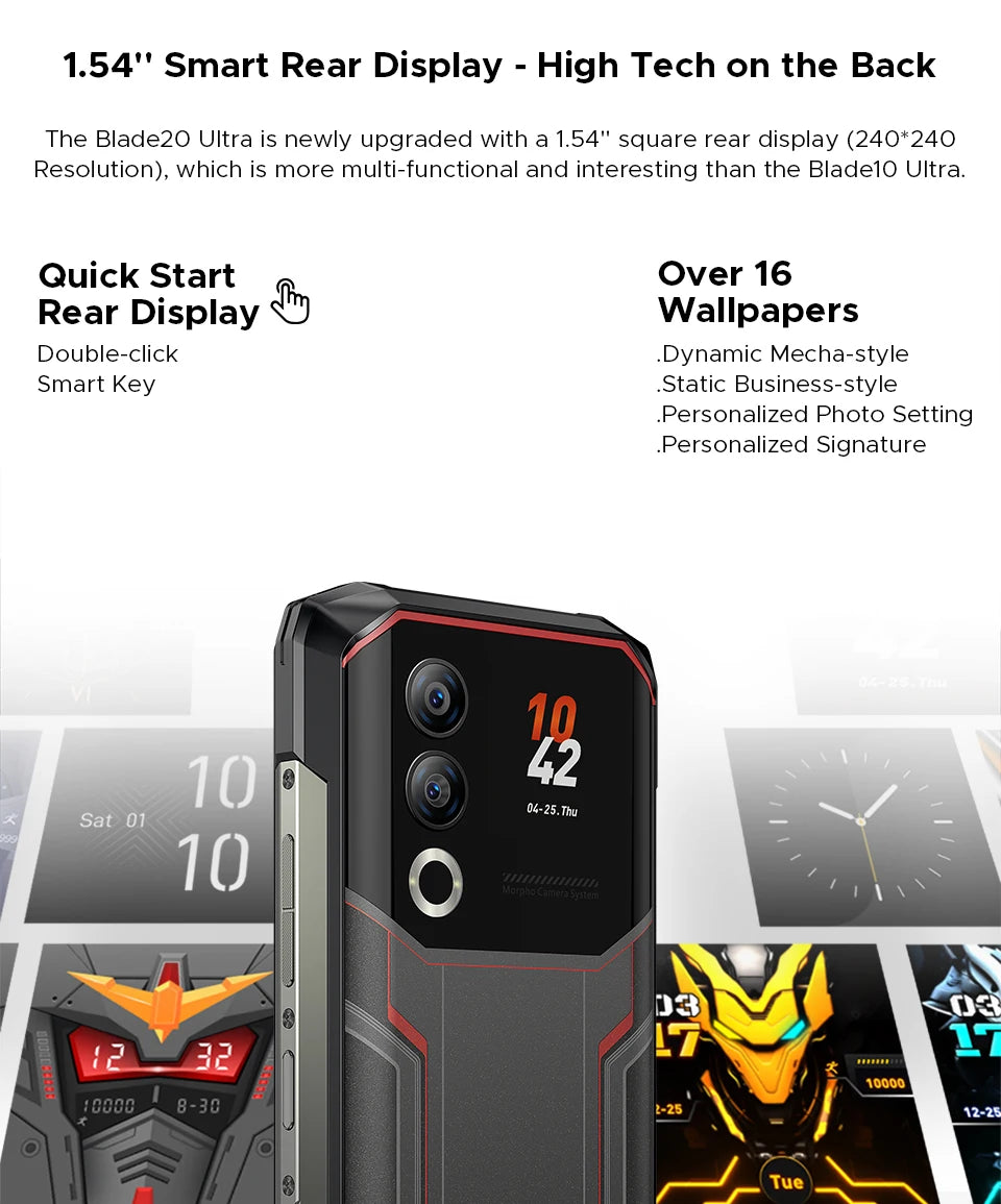 DOOGEE Blade20 Ultra Robustes Smartphone - 10300 mAh, 512 GB, 6,6 Zoll